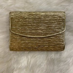 Gold evening clutch